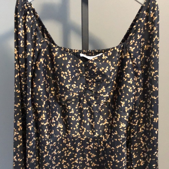 NEW VICI picking fall leaves satin mini dress - Picture 3 of 3